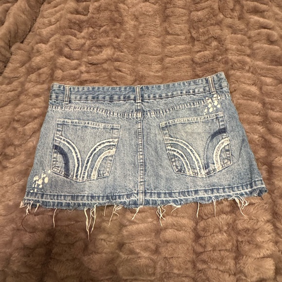 Blue Distressed Denim Skirt - Picture 3 of 5